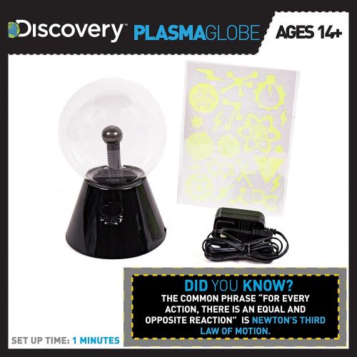  Discovery Touch & Sound Activated Plasma Globe by Horizon Group USA, Stem Science, Interactive Electronic Touch & Sound Sensitive Desk Lamp