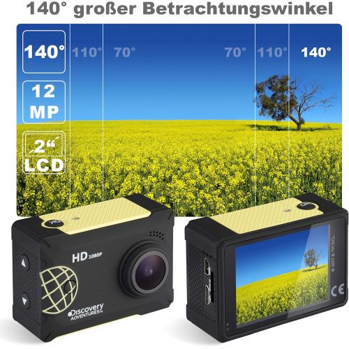  Discovery Adventures Scout Full-HD 1080p Action Camera with LCD Screen, 5.08cm (2Zoll) schwarz