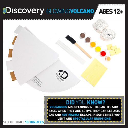  Discovery Kids Discovery Build & Color Your Own Glowing Volcano by Horizon Group USA, Great Stem Science Kit, Perform Science Fair Experiments with DIY Fizzy & Lava Eruptions