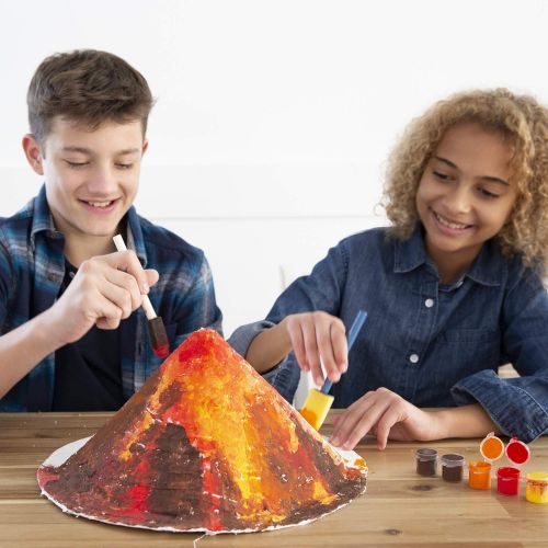  Discovery Kids Discovery Build & Color Your Own Glowing Volcano by Horizon Group USA, Great Stem Science Kit, Perform Science Fair Experiments with DIY Fizzy & Lava Eruptions