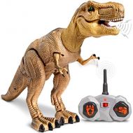[아마존 핫딜] [아마존핫딜]Discovery Kids Remote Control RC T Rex Dinosaur Electronic Toy Action Figure Moving & Walking Robot w/ Roaring Sounds & Chomping Mouth, Realistic Plastic Model, Boys & Girls 6 Year