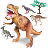 [아마존 핫딜] [아마존핫딜]Discovery Kids 5 Piece T-Rex Dinosaur Collection Toy Set