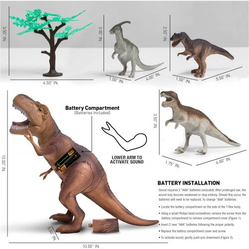  [아마존 핫딜] [아마존핫딜]Discovery Kids 5 Piece T-Rex Dinosaur Collection Toy Set