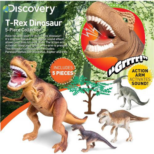  [아마존 핫딜] [아마존핫딜]Discovery Kids 5 Piece T-Rex Dinosaur Collection Toy Set