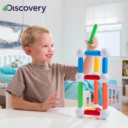  [아마존핫딜][아마존 핫딜] Discovery Kids 101 Piece Set 101pcs Magnetic Building Blocks, STEM Play Set Toy for his and her 5 6 7+ plus Year Old Boys and Girls, Best Learning Educational Construction Playboar