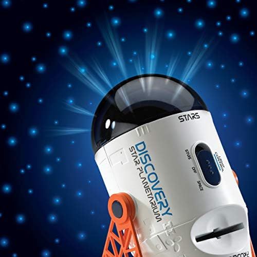  [아마존베스트]Discovery Kids Planetarium Projector for Children with Rotating Stars Night Sky Mode and Stationary Slides Mode with Planet, Constellation, Solar System, Nebula, Spaceship, and Sta