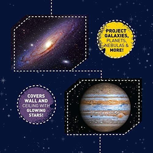  [아마존베스트]Discovery Kids Planetarium Projector for Children with Rotating Stars Night Sky Mode and Stationary Slides Mode with Planet, Constellation, Solar System, Nebula, Spaceship, and Sta