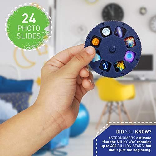  [아마존베스트]Discovery Kids Planetarium Projector for Children with Rotating Stars Night Sky Mode and Stationary Slides Mode with Planet, Constellation, Solar System, Nebula, Spaceship, and Sta