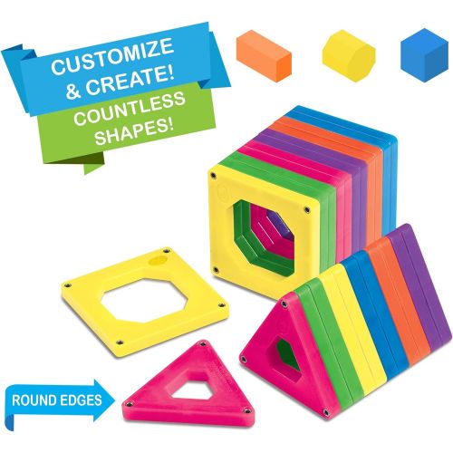  Discovery Kids 24-Piece Best Magnetic Tiles Building Blocks Kit
