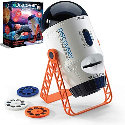  Discovery Kids Discovery #MINDBLOWN 2-in-1 Reversible Planetarium Space Projector ? 360-Degree Rotation ? Moving Stars Mode and Stationary Viewfinder Mode