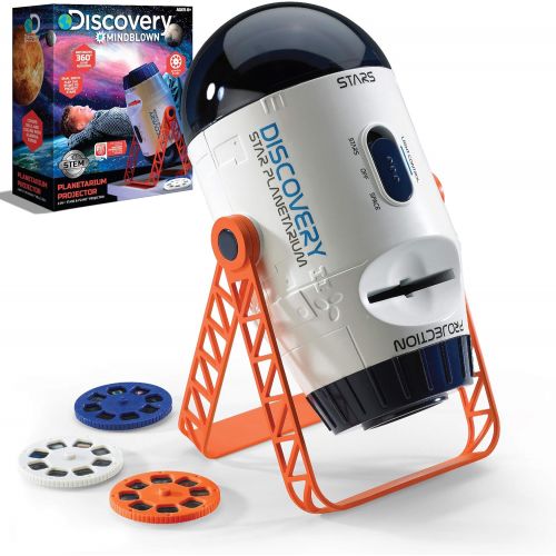  Discovery Kids Discovery #MINDBLOWN 2-in-1 Reversible Planetarium Space Projector ? 360-Degree Rotation ? Moving Stars Mode and Stationary Viewfinder Mode