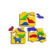 Discovery Toys Place & Trace Educational Dough Stamping & Tracing Dinosaurs, Vehicles & Animals Set | Kid-Powered Learning | STEM Toy Early Childhood Development