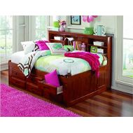 Discovery World Furniture Bookcase Daybed with 6 Drawers, Full, Merlot