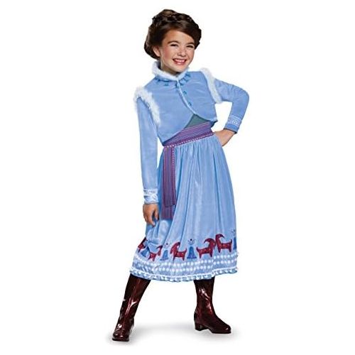  Disguise Anna Frozen Adventure Dress Deluxe Costume, Multicolor, Medium (7-8)