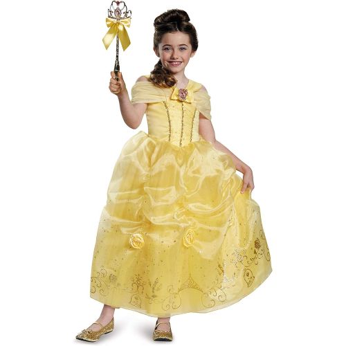 디즈니 Disguise Disney Princess Belle Beauty & the Beast Prestige Girls Costume