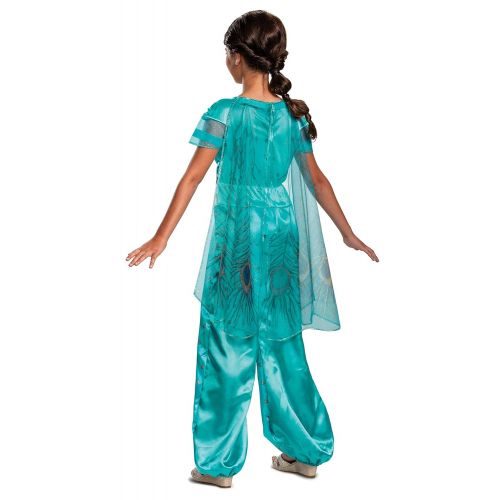 디즈니 Disguise Disney Princess Jasmine Aladdin Classic Girls Costume, Teal