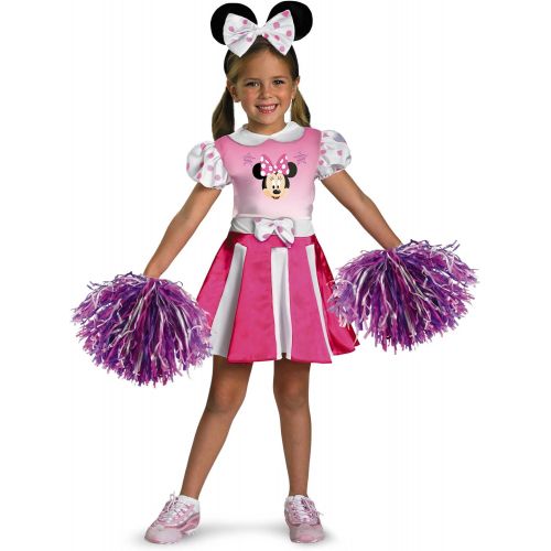  Disguise Disney Minnie Mouse Cheerleader Toddler Girls Costume, X Small (3T 4T)