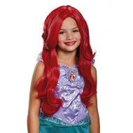 Disguise Disney Princess Ariel Little Mermaid Girls Wig, RED