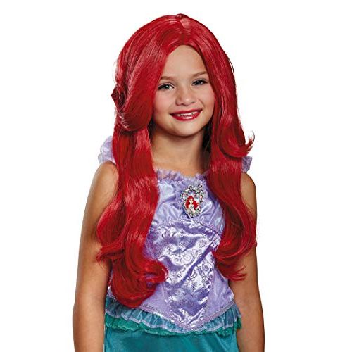  Disguise Disney Princess Ariel Little Mermaid Girls Wig, RED