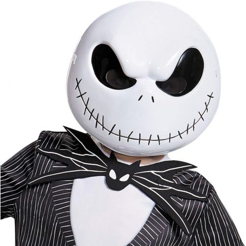  Disguise Disney Jack Skellington Nightmare Before Christmas Boys Costume Black, Medium (7 8) & D/Ceptions 2 Stitched White Pantyhose Costume Accessory, One Size Child