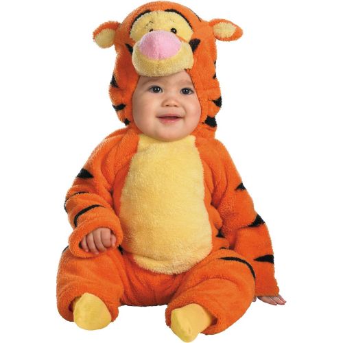  Disguise Tigger Deluxe Two Sided Plush Jumpsuit Costume Large (4 6), Orange