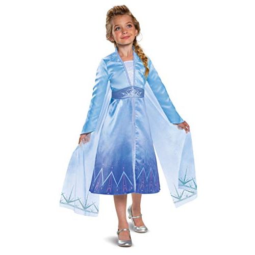  Disguise Disney Elsa Frozen 2 Prestige Girls Halloween Costume Blue, 3T 4T