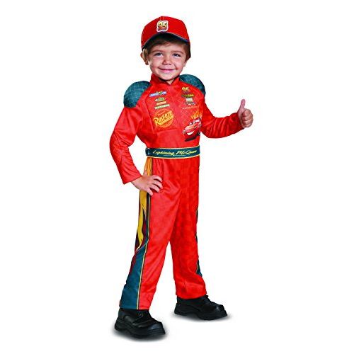  Disguise Cars 3 Lightning Mcqueen Classic Toddler Costume, Red, Small (2T)