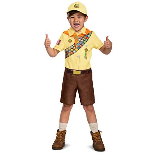  Disguise Russell from Up Costume, Disney Pixar Movie Inspired Character Outfit for Kids, Classic Child