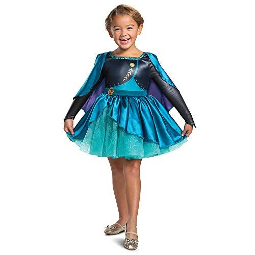  Disguise Anna Costume for Girls, Official Queen Anna Frozen 2 Tutu Dress for Toddlers