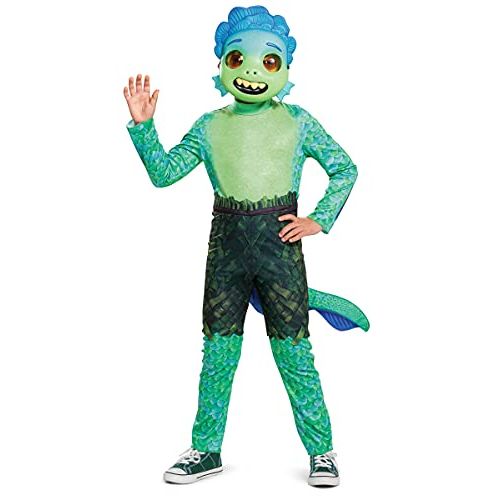  Disguise Luca Costume for Kids, Official Disney Luca Costume Jumpsuit and Mask