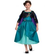 Disguise Disney Frozen 2 Anna Costume for Girls, Classic Dress and Cape Outfit