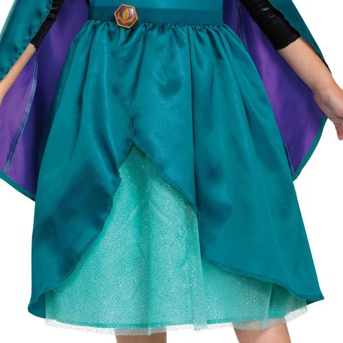  Disguise Disney Frozen 2 Anna Costume for Girls, Classic Dress and Cape Outfit