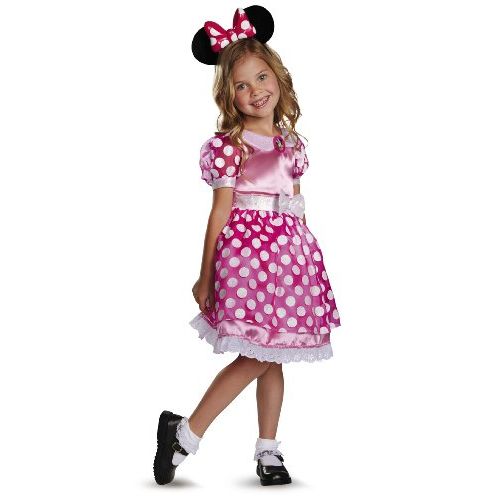  할로윈 용품Disguise Disneys Mickey Mouse Clubhouse Pink Minnie Mouse Light-Up Motion-Activated Toddler Costume, Small/2T