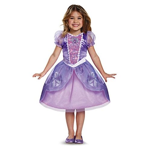  할로윈 용품Disguise Disney Junior Sofia the First Next Chapter Classic Girls Costume Purple/Toddler, M (3T-4T)