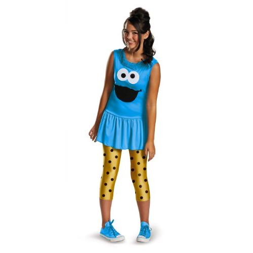  할로윈 용품Disguise Sesame Street Cookie Monster Tween Classic Costume, X-Large/14-16