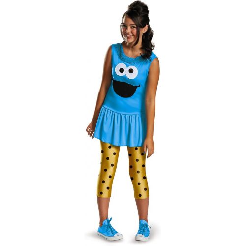  할로윈 용품Disguise Sesame Street Cookie Monster Tween Classic Costume, X-Large/14-16
