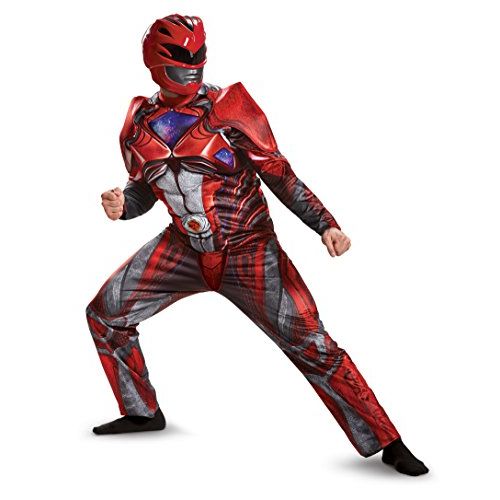  할로윈 용품Disguise Mens Red Ranger Movie Muscle Adult Costume