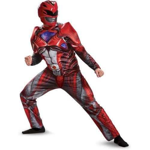  할로윈 용품Disguise Mens Red Ranger Movie Muscle Adult Costume