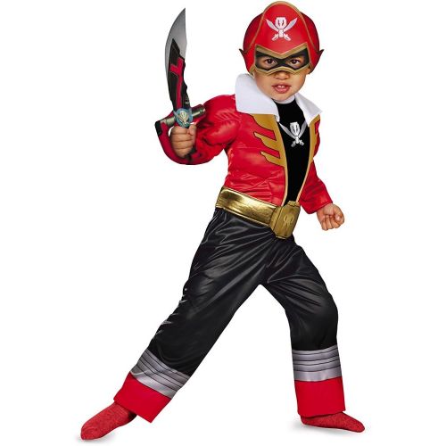  할로윈 용품Disguise Saban Super MegaForce Power Rangers Red Ranger Toddler Muscle Costume, Small/2T