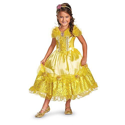  할로윈 용품Disguise Disneys Beauty and The Beast Belle Sparkle Deluxe Girls Costume, 7-8