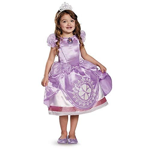  할로윈 용품Disguise Disney Sofia The First Light-Up Motion-Activated Girls Costume, Medium/3T-4T