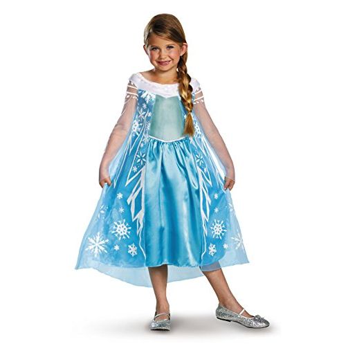  할로윈 용품Disguise Disneys Frozen Elsa Deluxe Girls Costume, 7-8