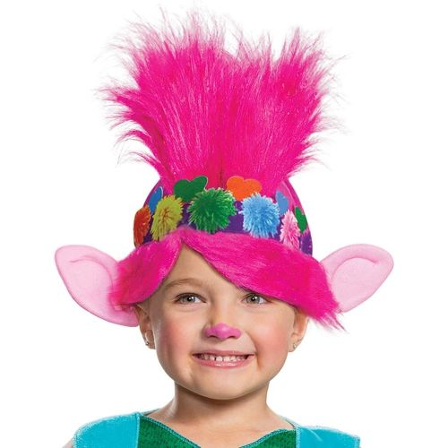  할로윈 용품Disguise Poppy Troll Costume, Deluxe Trolls World Tour Rainbow Poppy Costume for Kids with Headpiece