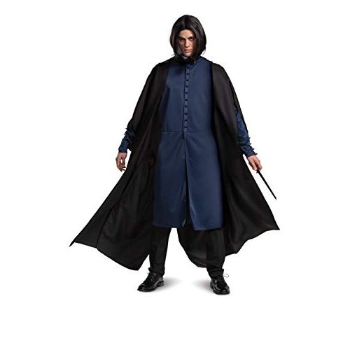  할로윈 용품Disguise Mens Harry Potter Severus Snape Deluxe Adult Costume, Black & Blue