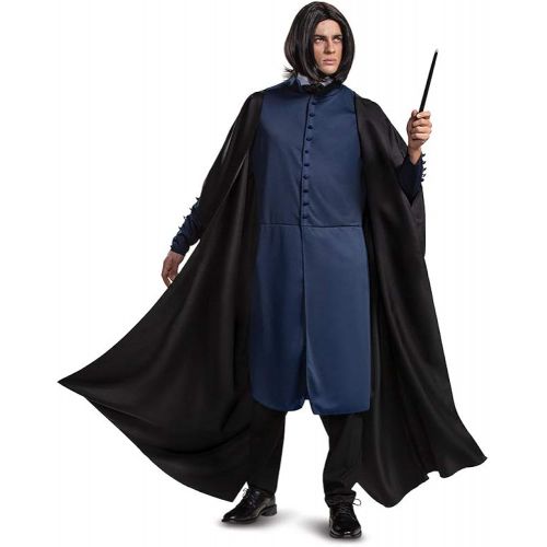  할로윈 용품Disguise Mens Harry Potter Severus Snape Deluxe Adult Costume, Black & Blue