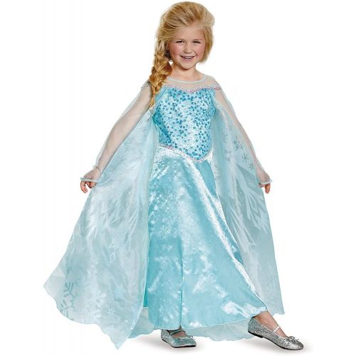  할로윈 용품Disguise Elsa Prestige Child Costume, Medium (7-8)