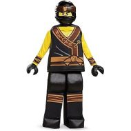 Disguise Cole Lego Ninjago Movie Prestige Costume, Yellow/Black, Large (10-12)