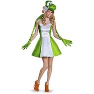 할로윈 용품Disguise Yoshi Female Version Costume, Green, Junior (7-9)