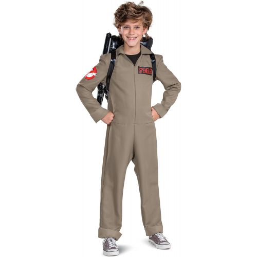  할로윈 용품Disguise Ghostbusters Costumes for Kids, Official Ghostbusters Afterlife Movie Costume Jumpsuit with Inflatable Proton Pack