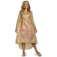 할로윈 용품Disguise Disney Maleficent Movie Aurora Coronation Gown Girls Deluxe Costume, Small/4-6x